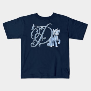 Monogram D Custom Unicorn Kids T-Shirt